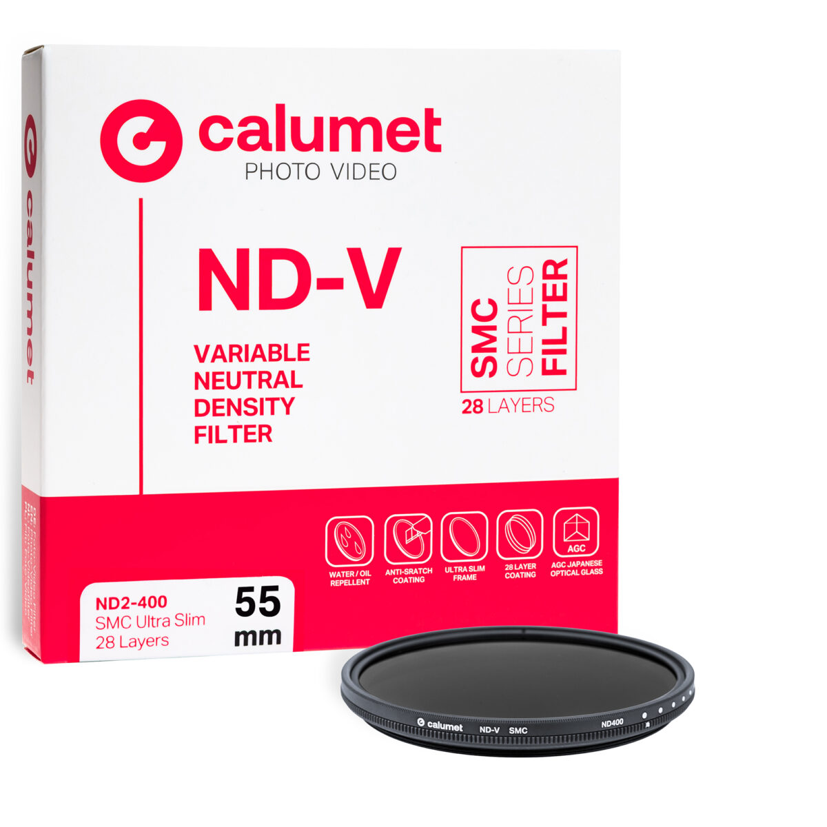 Calumet Filter Variable ND2-400 SMC 55 mm Ultra Slim 28 Layers - Afbeelding 1