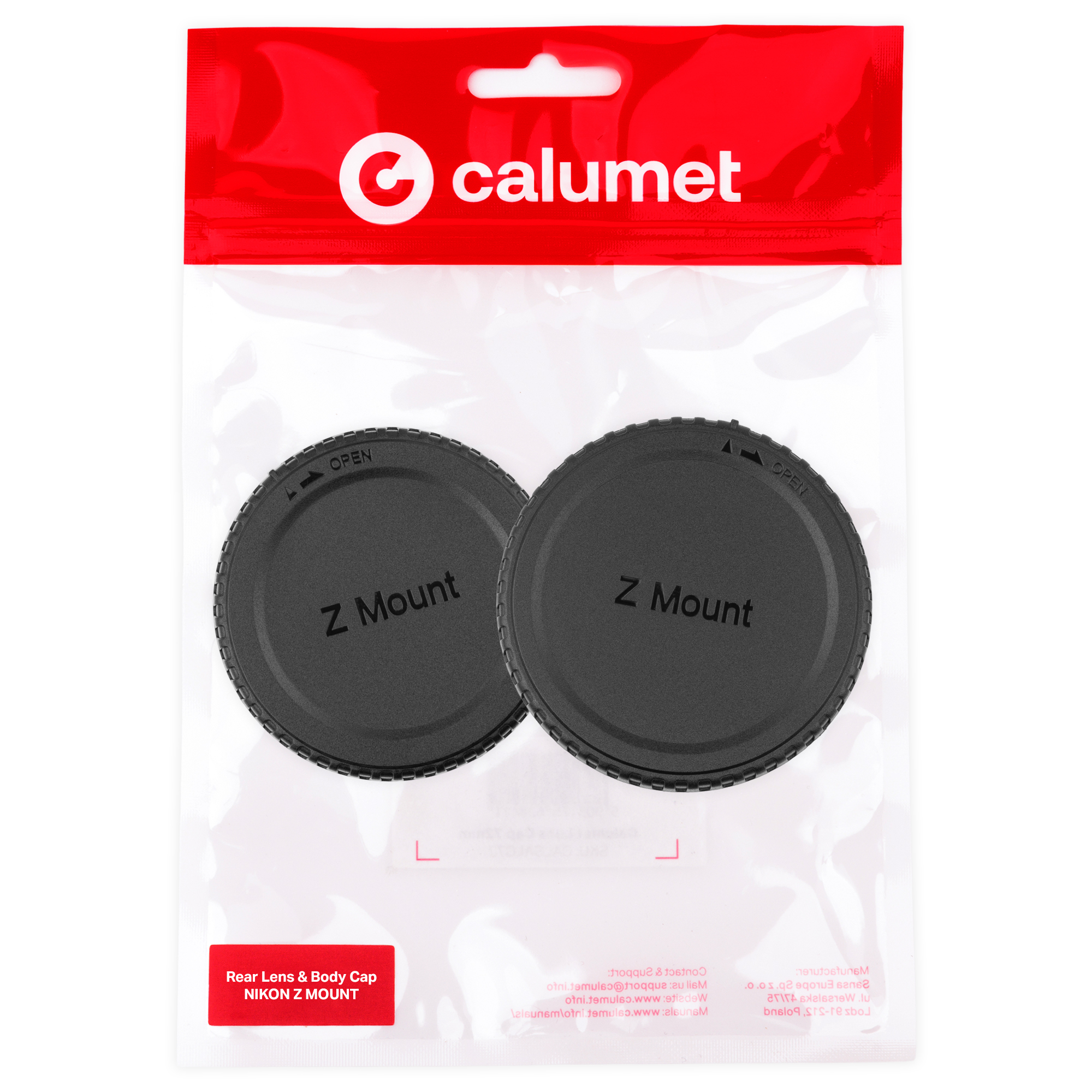 01_Calumet_Rear_Lens_&_Body_Cap_Kit_Nikon_Z_Mount Calumet Rear Lens & Body Cap Kit - Nikon Z Mount - obrazek 1